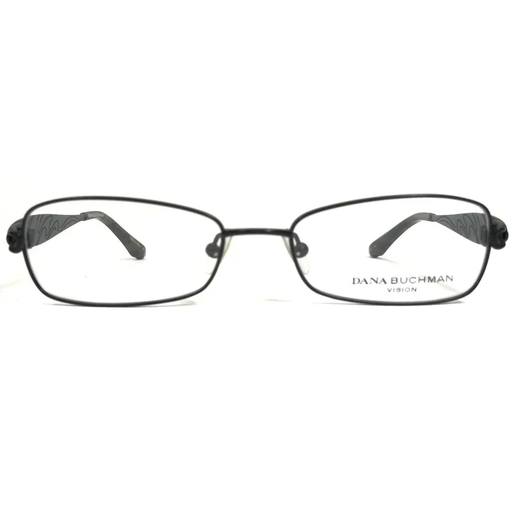 Dana Buchman Eyeglasses Frames YASMIN BK Black Gold Rectangular 50-16-130